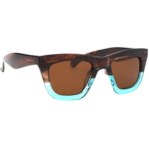 Ryan Simkhai eyeglasses - Lynn - Brown/Light Blue - Sun Reader - 1.75 - Picture 1 of 9